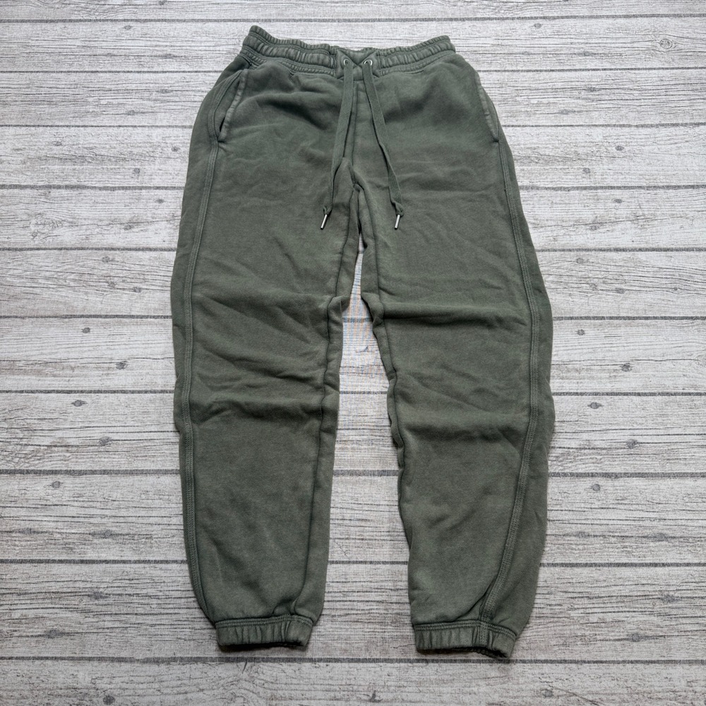 Aerie Sweatpants Women's 2XS Olive Green Fleece Lined Tapered Athletic Joggers